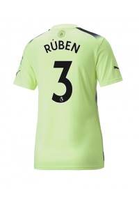 Fotbalové Dres Manchester City Ruben Dias #3 Dámské Třetí Oblečení 2022-23 Krátký Rukáv